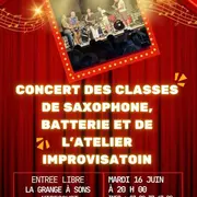 Concert des classes de saxophone et batterie et de l’atelier improvisation