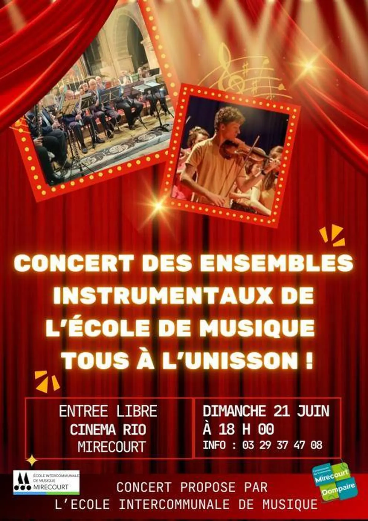 Concert des ensembles instrumentaux de l’école de musique