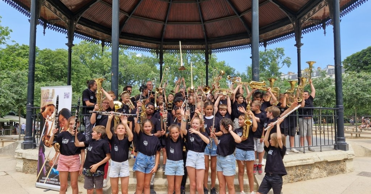 Concert des orchestres à l'école des villes de Pernay (37) et Dunkerque (59)