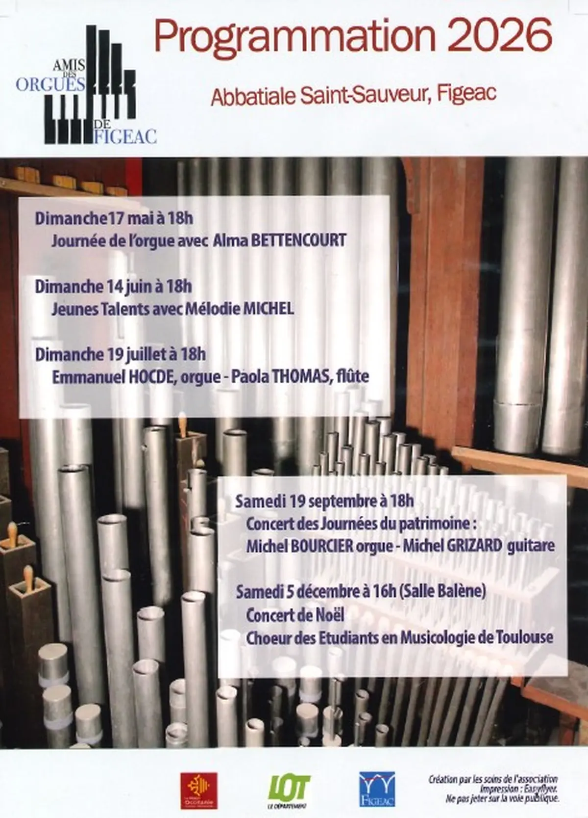 Concert des Orgues de Figeac - Jeunes talents