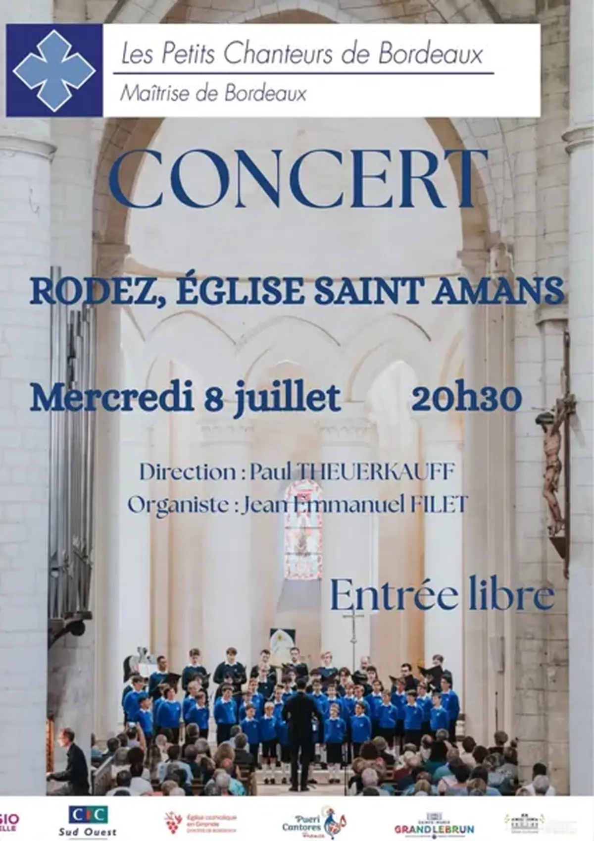Concert des Petits Chanteurs de Bordeaux à Rodez