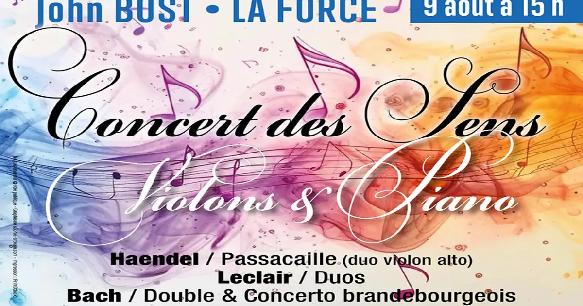 Concert des Sens (Violons & Pianos) | Temple de la Fondation John Bost