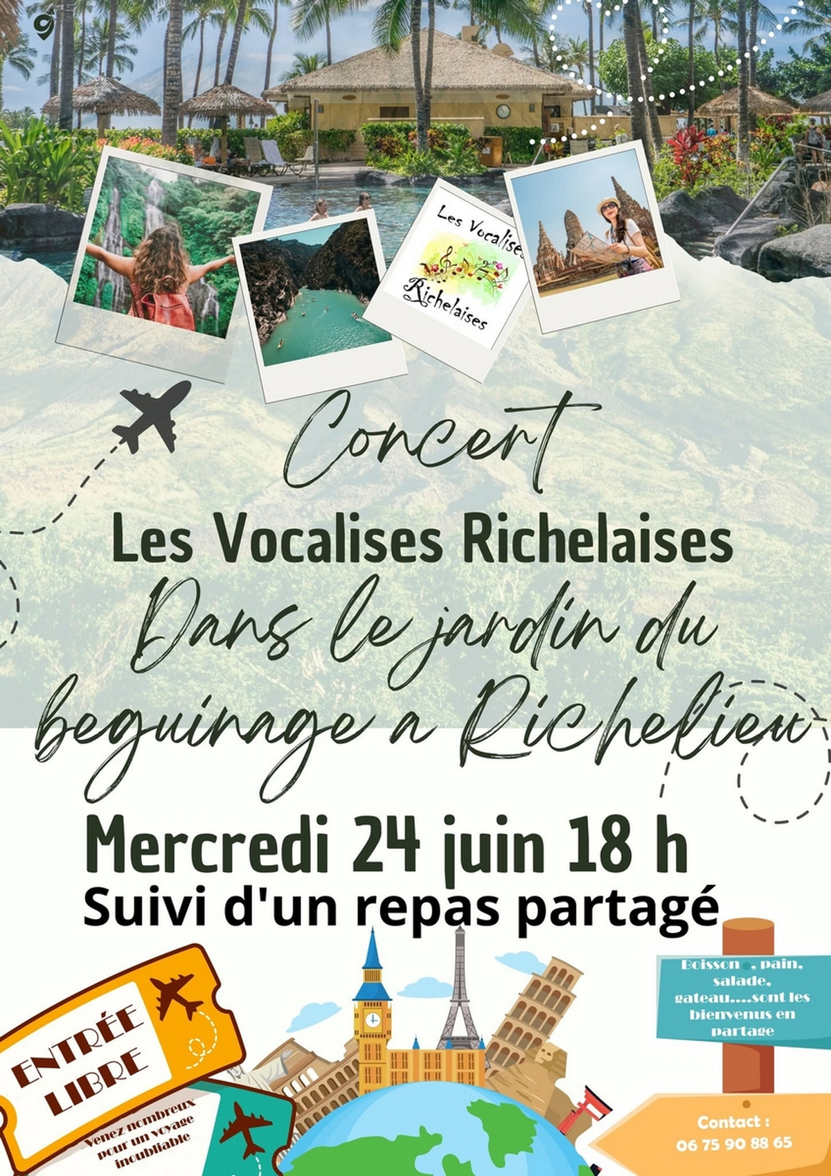 Concert des Vocalises Richelaises et repas partagé