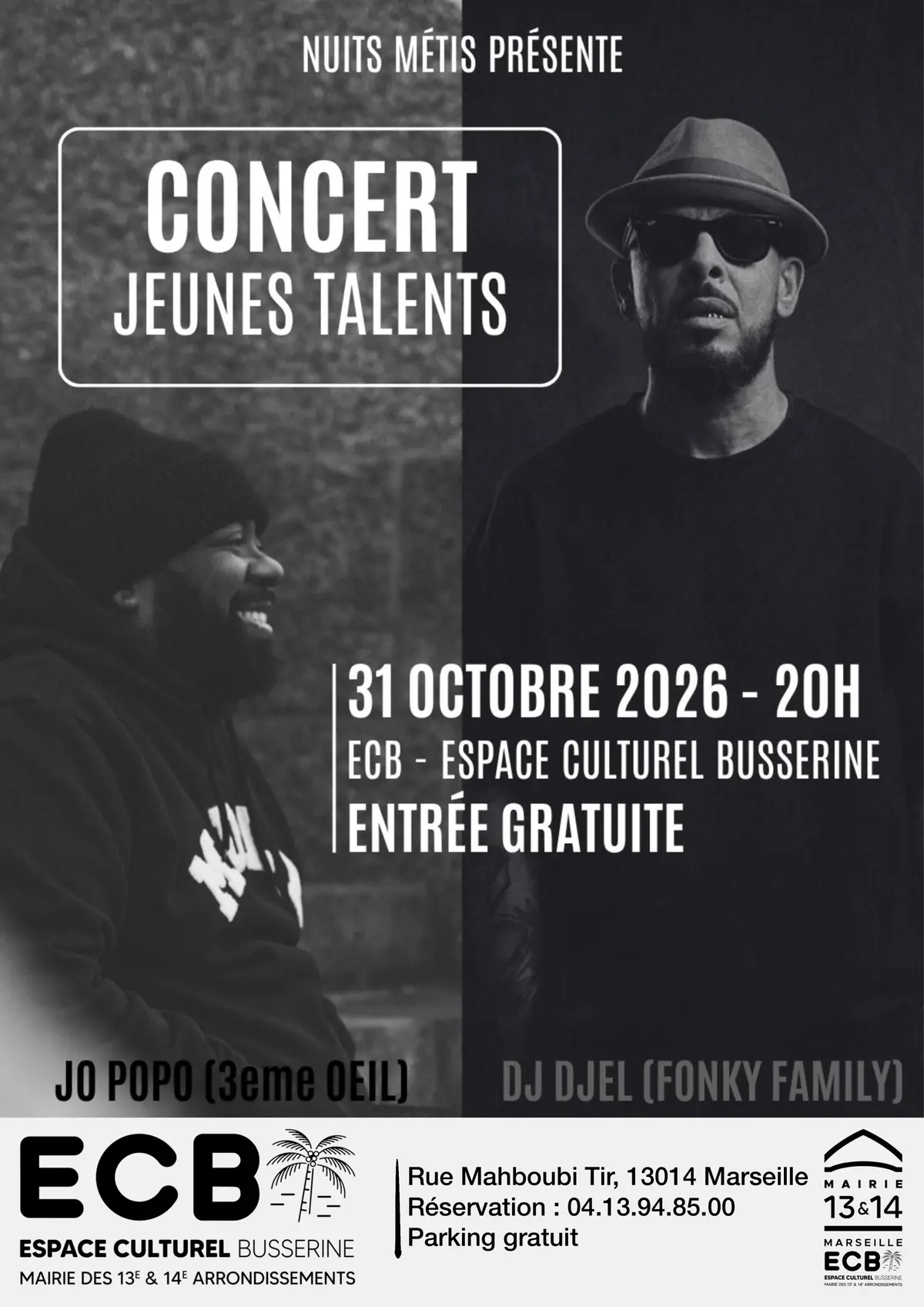 Concert DJ Djel + Jo Popo + talents