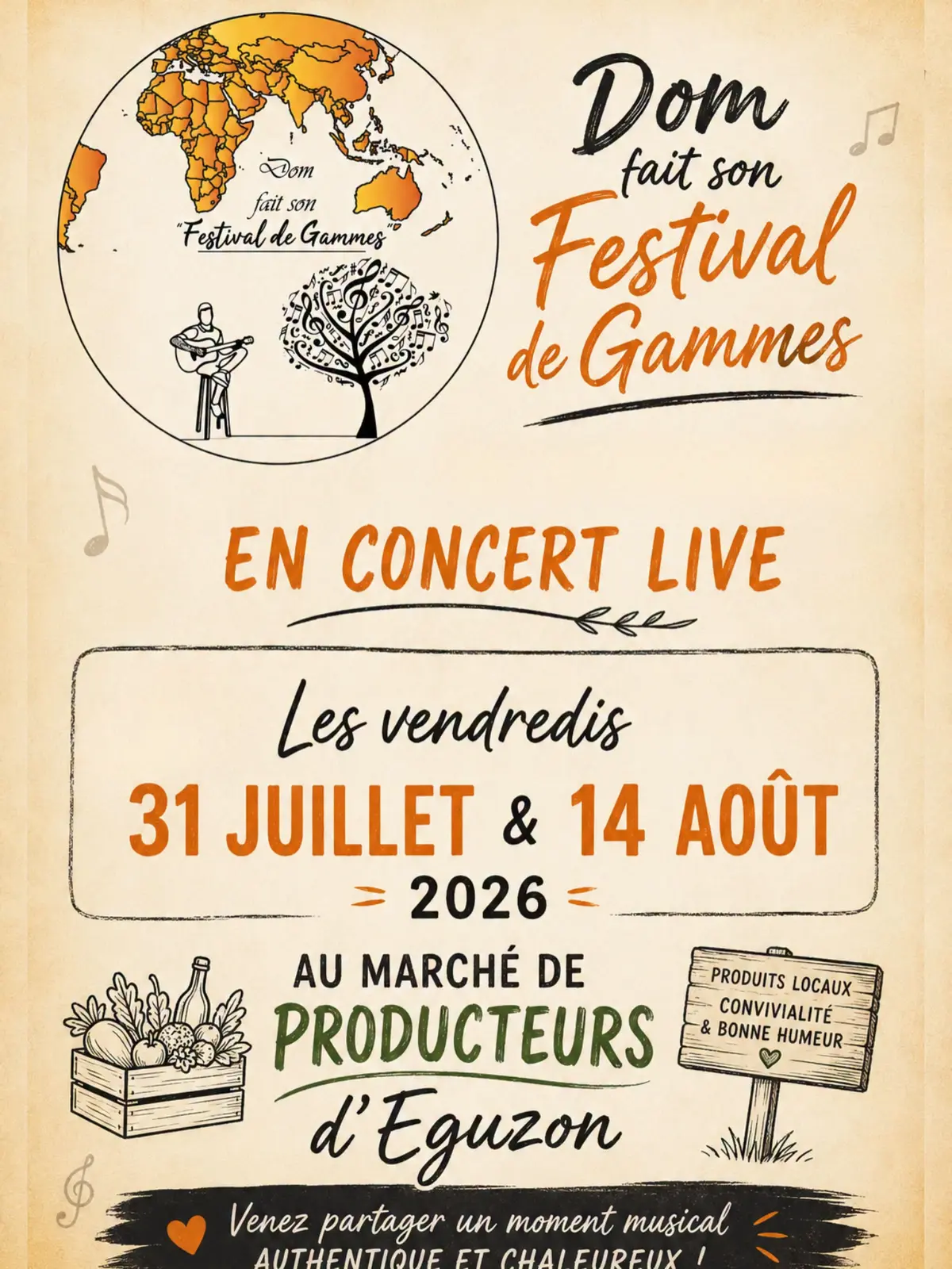 Concert Dom fait son festival de Gammes