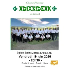 Concert du Chœur d'Hommes Adixkideaks
