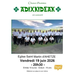 Concert du Chœur d'Hommes Adixkideaks