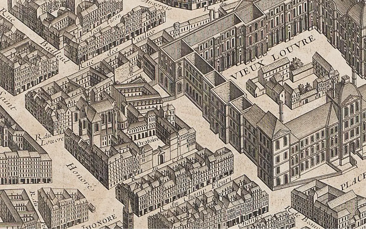 Ancien plan de Paris avec l'Oratoire