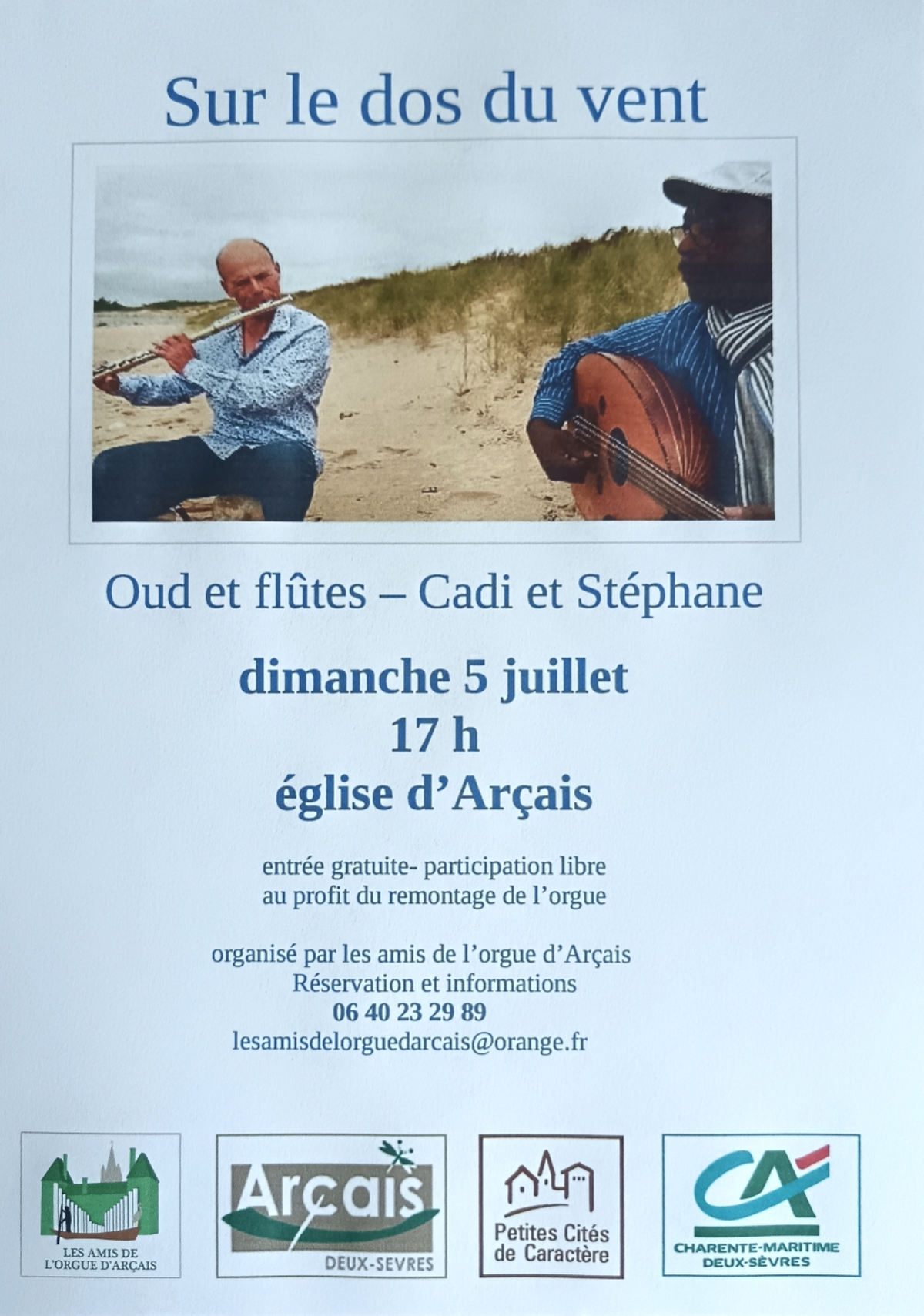 Concert duo de flûtes à l'Église d'Arçais