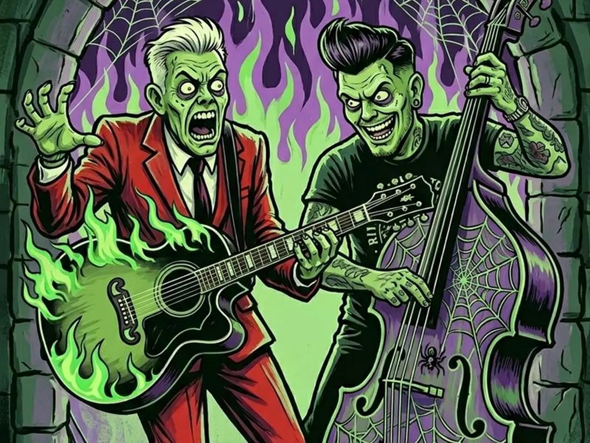 Concert - Duo psychobilly-rockabilly - 100 Pression