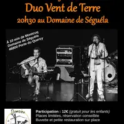Concert Duo Vent de Terre au domaine de Séguéla
