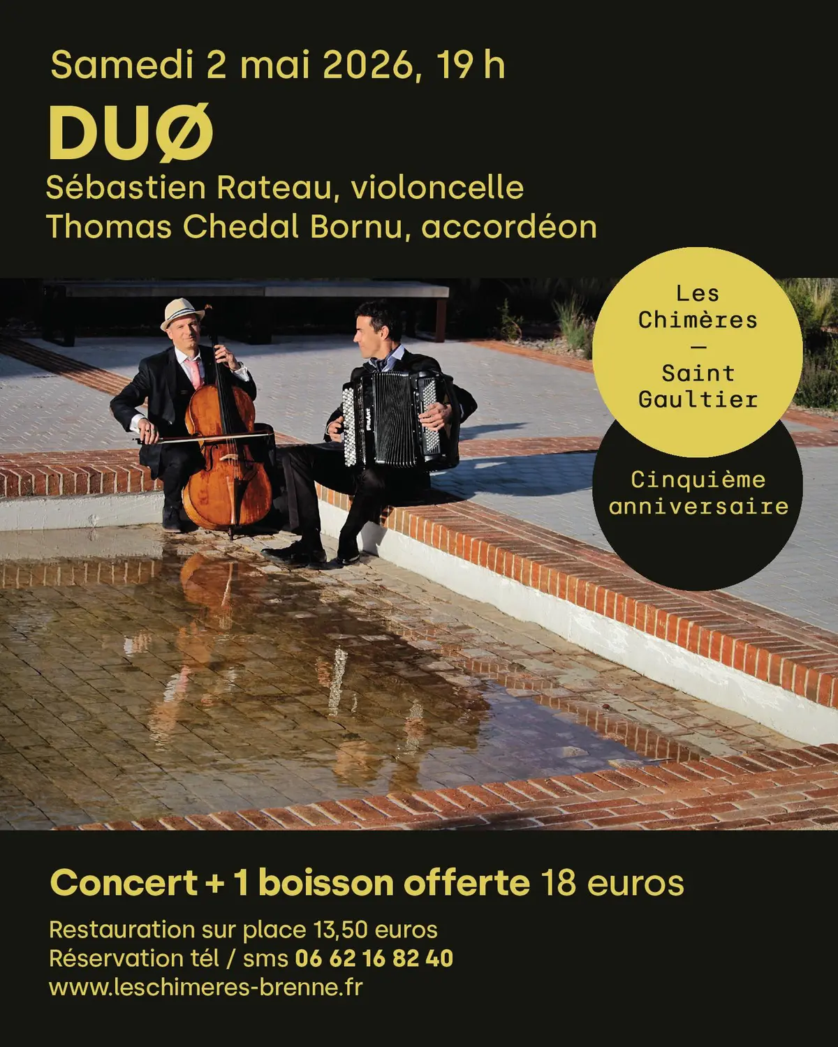 Concert Duo violoncelle, accordéon