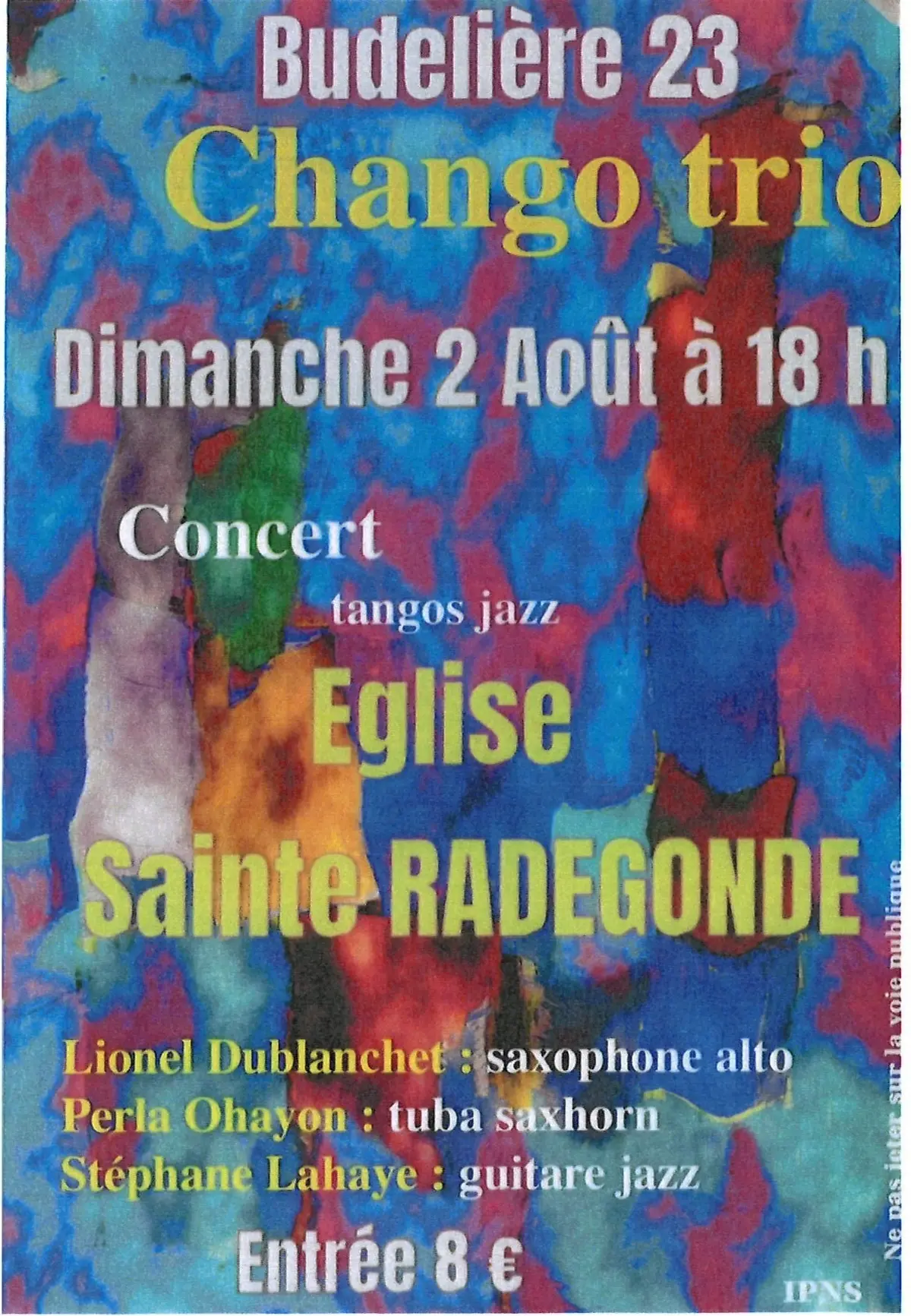 Concert Eglise Ste Radegonde - CHANGO TRIO