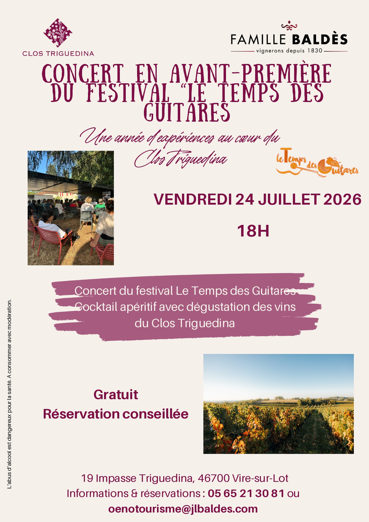Concert en avant-première du festival international Le Temps des Guitares