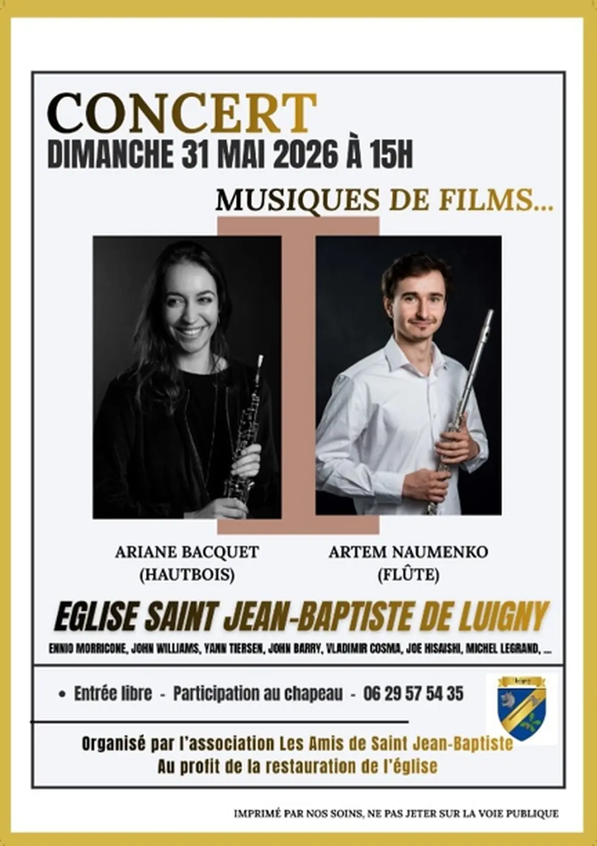 Concert en L'Église St-Jean-Baptiste de Luigny