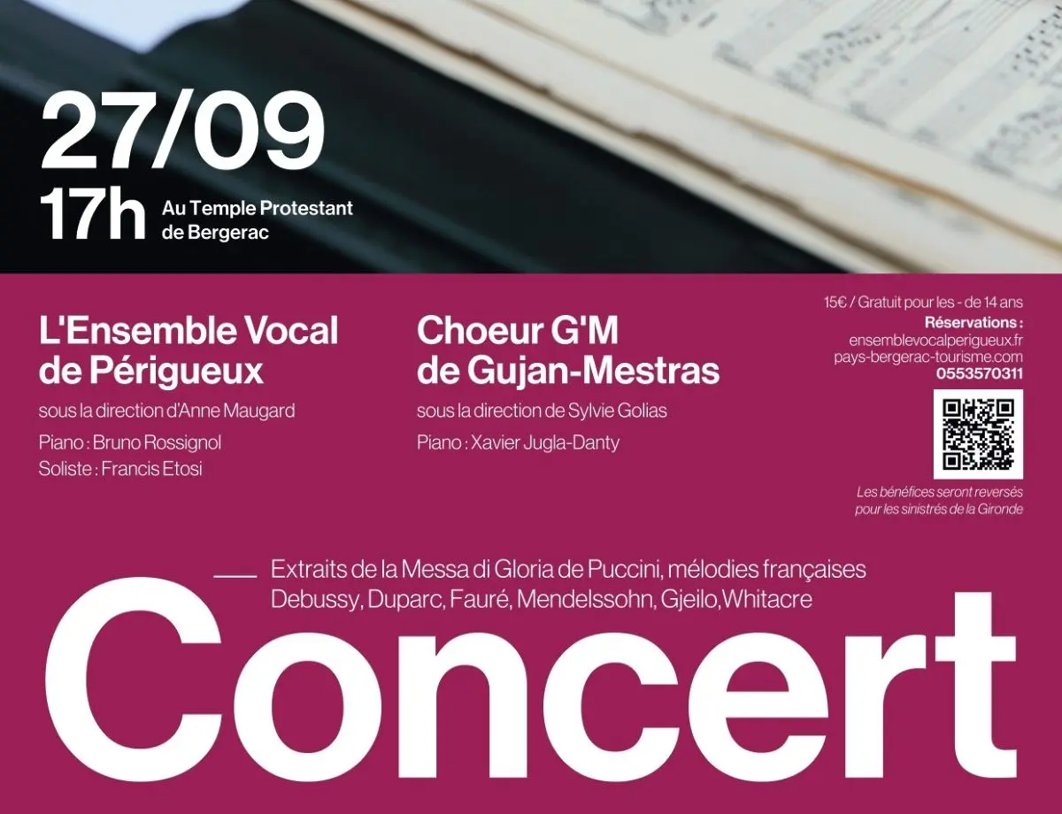 Concert | Ensemble vocal de Périgueux et Choeur G'M