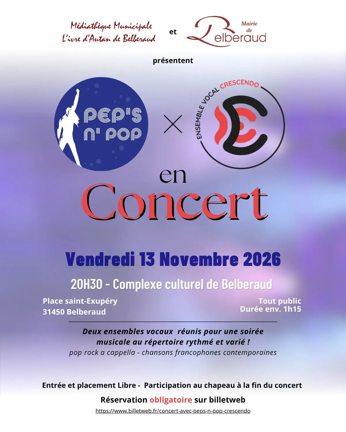 Concert Ensembles Vocaux - Pep'S N' Pop & Crescendo