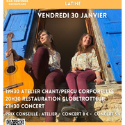 Concert Entre Dos Almas précédé d’un atelier de chant et percussions corporelles au 18
