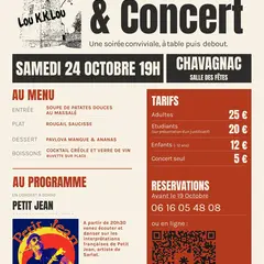 Concert et Repas rougail saucisse