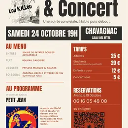 Concert et Repas rougail saucisse