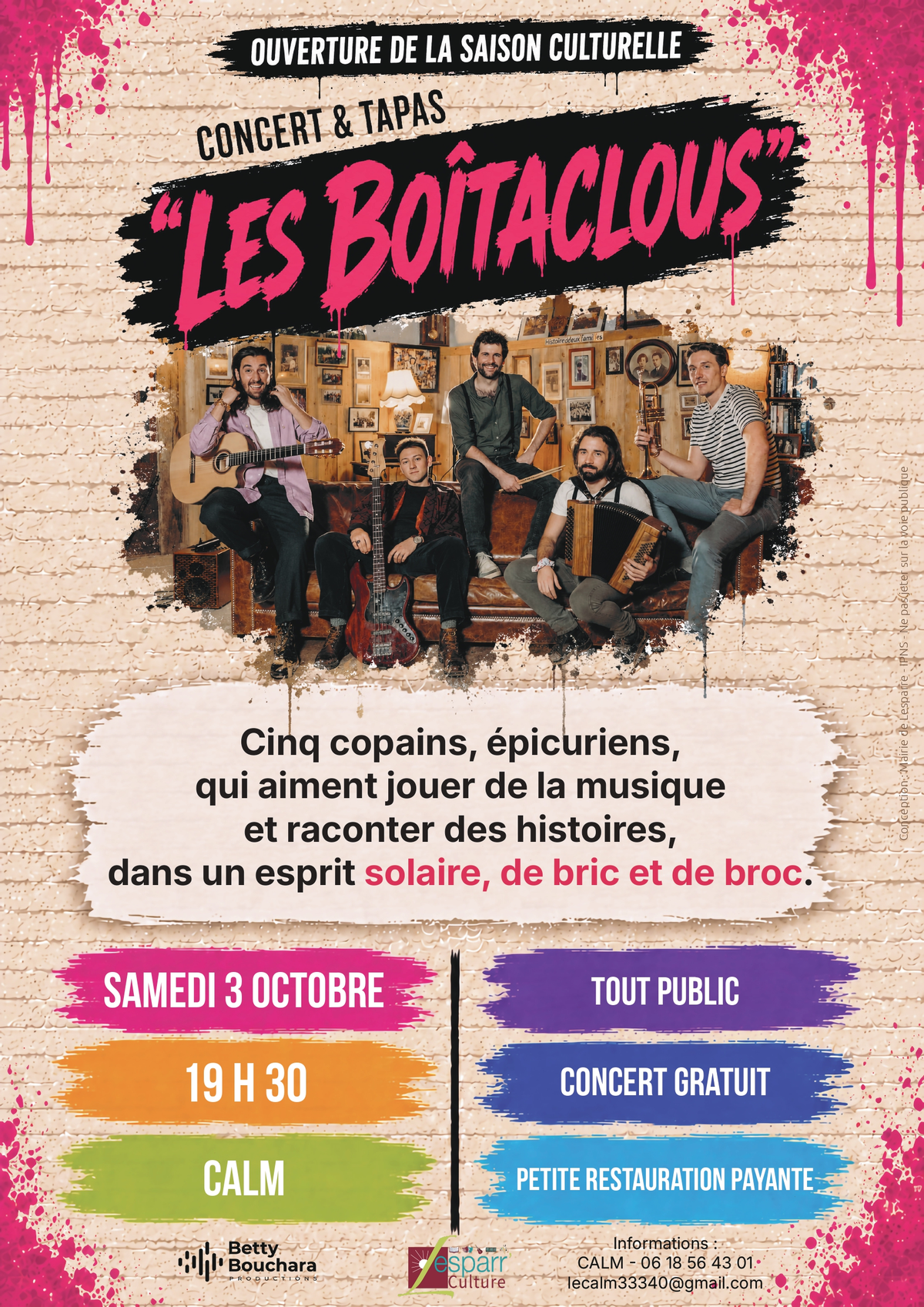 Concert & Tapas avec Les Boîtaclous