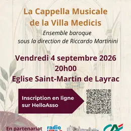 Concert Exceptionnel - La Capella Musocale de la Villa Medicis