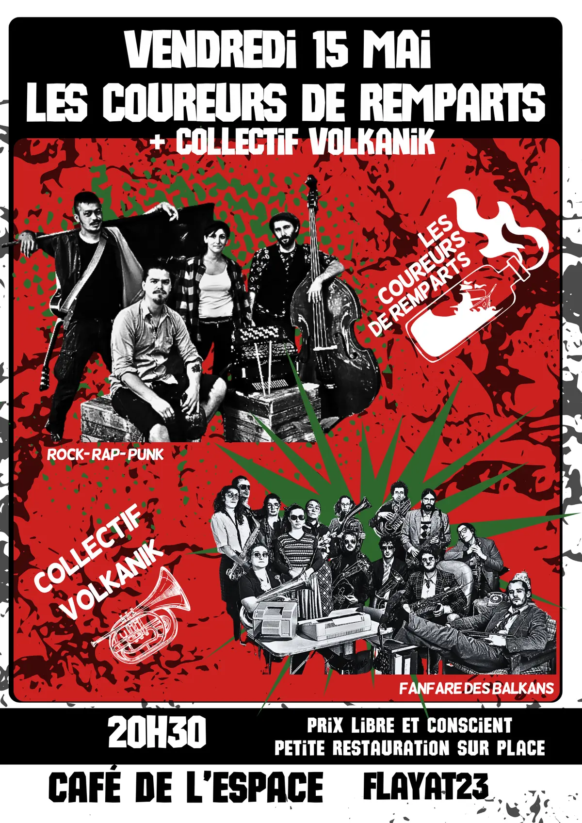Concert FANFARE VOLKANIK + LES COUREURS DE REMPARTS