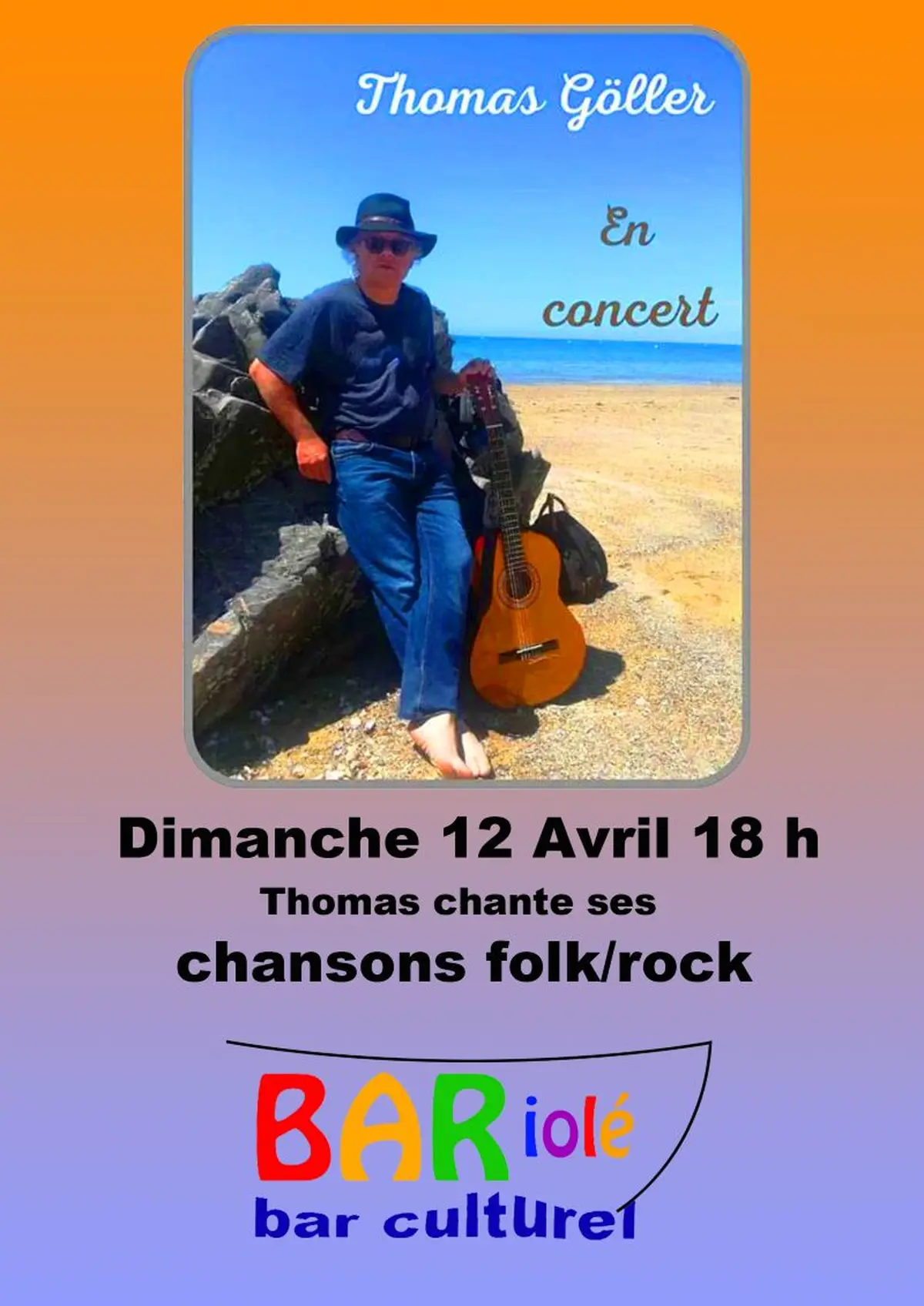 Concert folk/rock avec Thomas