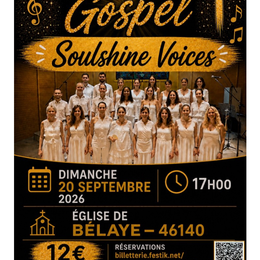 Concert gospel à l'église de Bélaye : Soulshine Voices