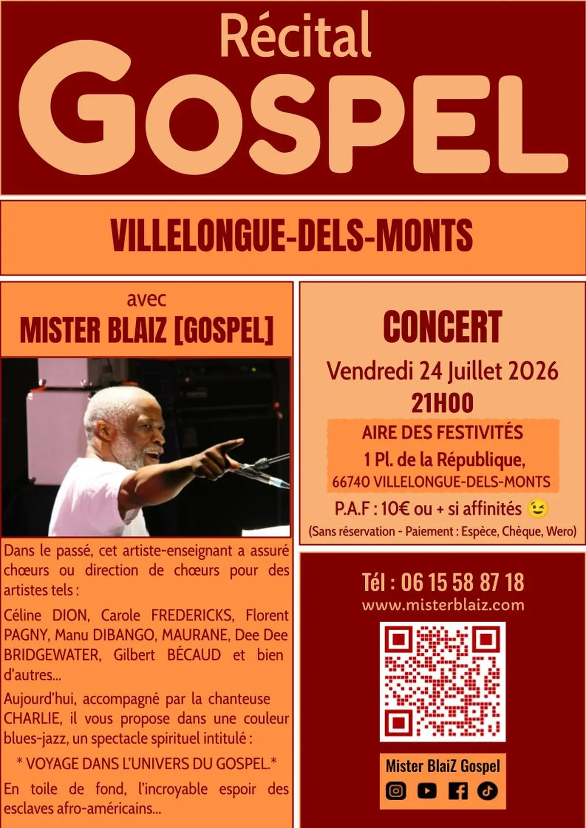 Concert Gospel Avec Mister Blaiz