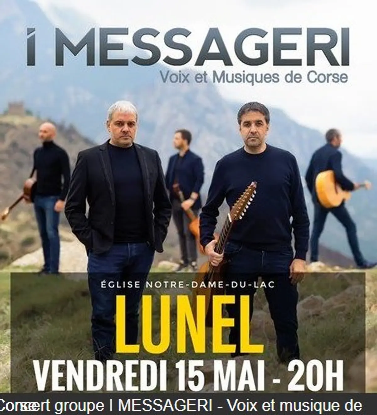 Concert Groupe I Messageri - Voix Et Musique De Corse