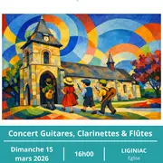 Concert guitares, clarinettes et flûtes