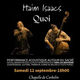 Concert Haim Isaacs - QUOI