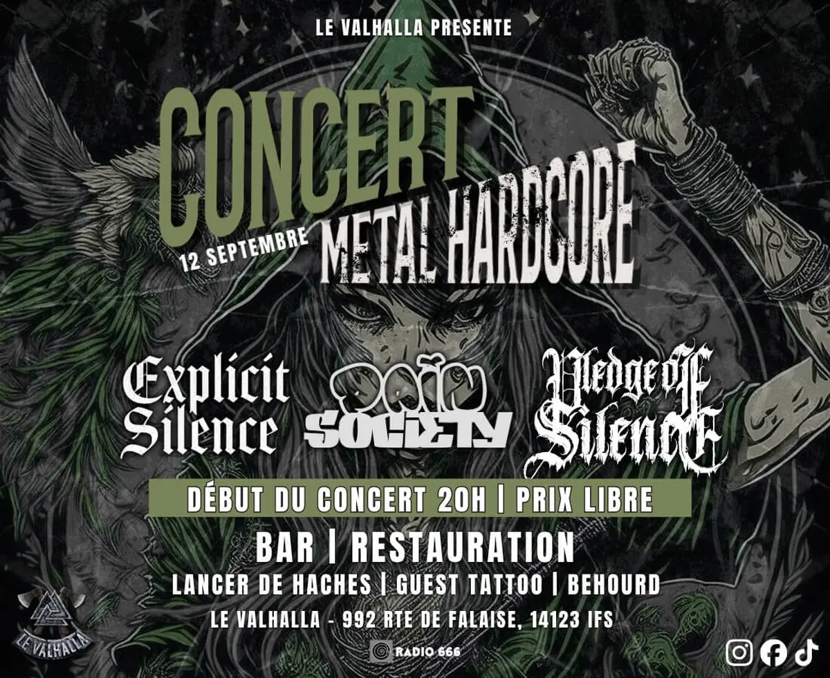 Concert hardcore : Pain Society - Pledge of Silence - Explicit Silence