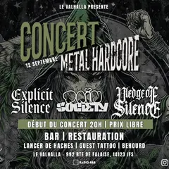 Concert hardcore : Pain Society - Pledge of Silence - Explicit Silence