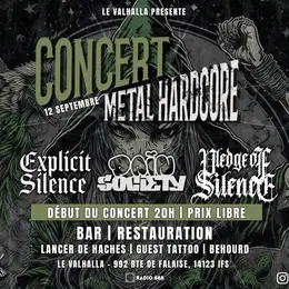 Concert hardcore : Pain Society - Pledge of Silence - Explicit Silence
