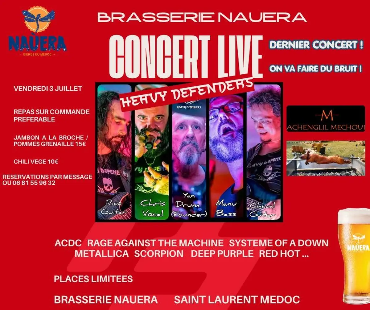 Concert Heavy Defenders à la brasserie Naùera