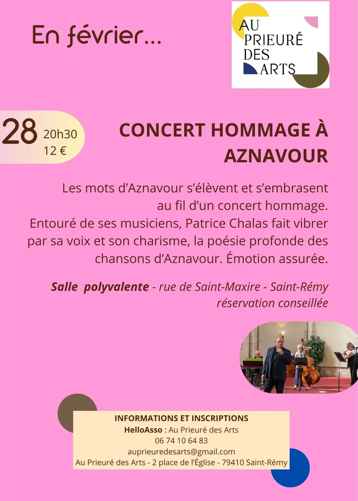 Concert hommage à Aznavour à Saint-Rémy