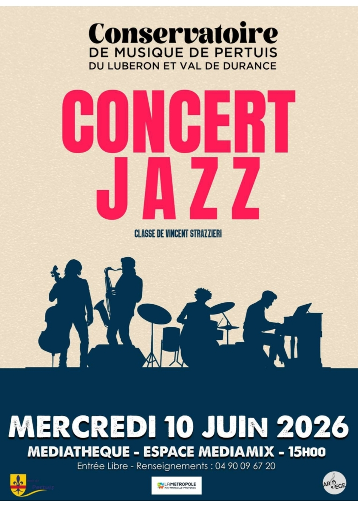 Concert jazz par le conservatoirede Pertuis