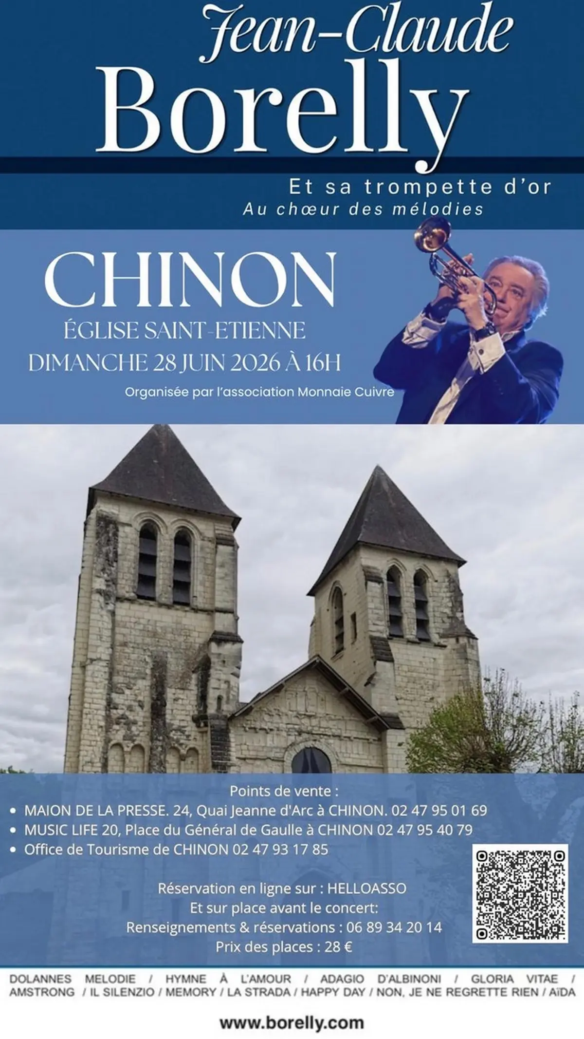 Concert Jean-Claude Borelly et sa trompette d'Or - Au choeur des mélodies