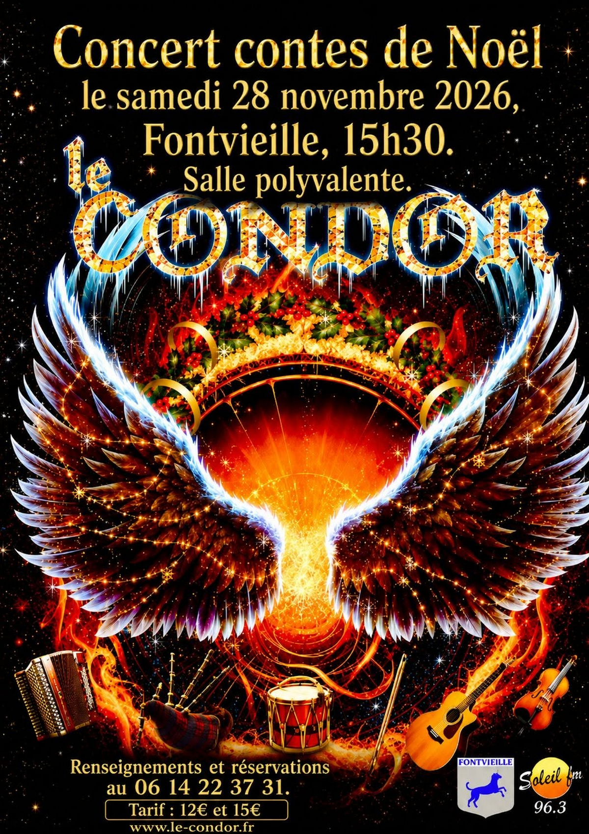 Concert Le Condor Contes de Noël à Fontvieille