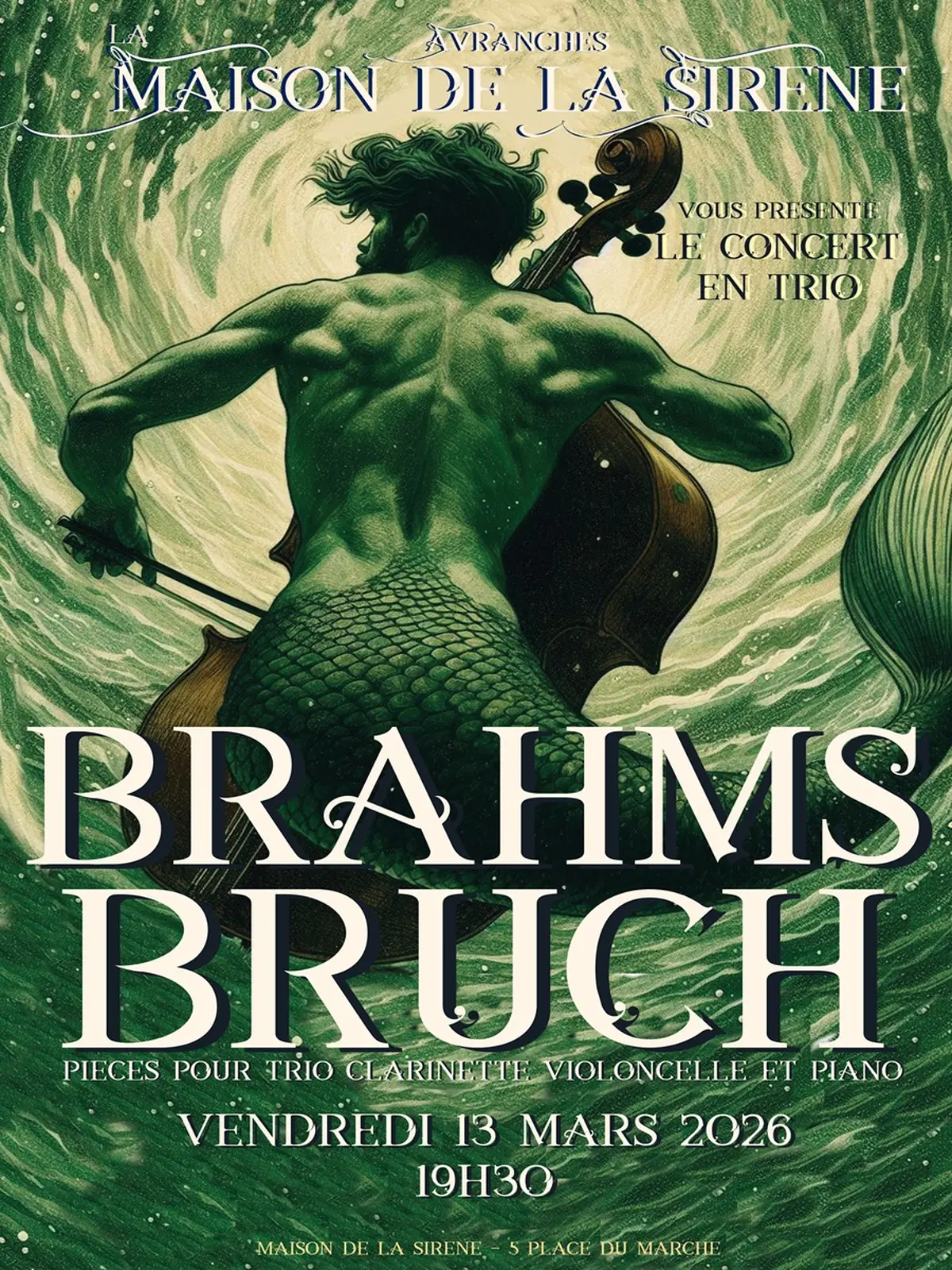 Concert Le Tortorec, Carbonne et Walspeck - Trios originaux pour clarinette, violoncelle et piano