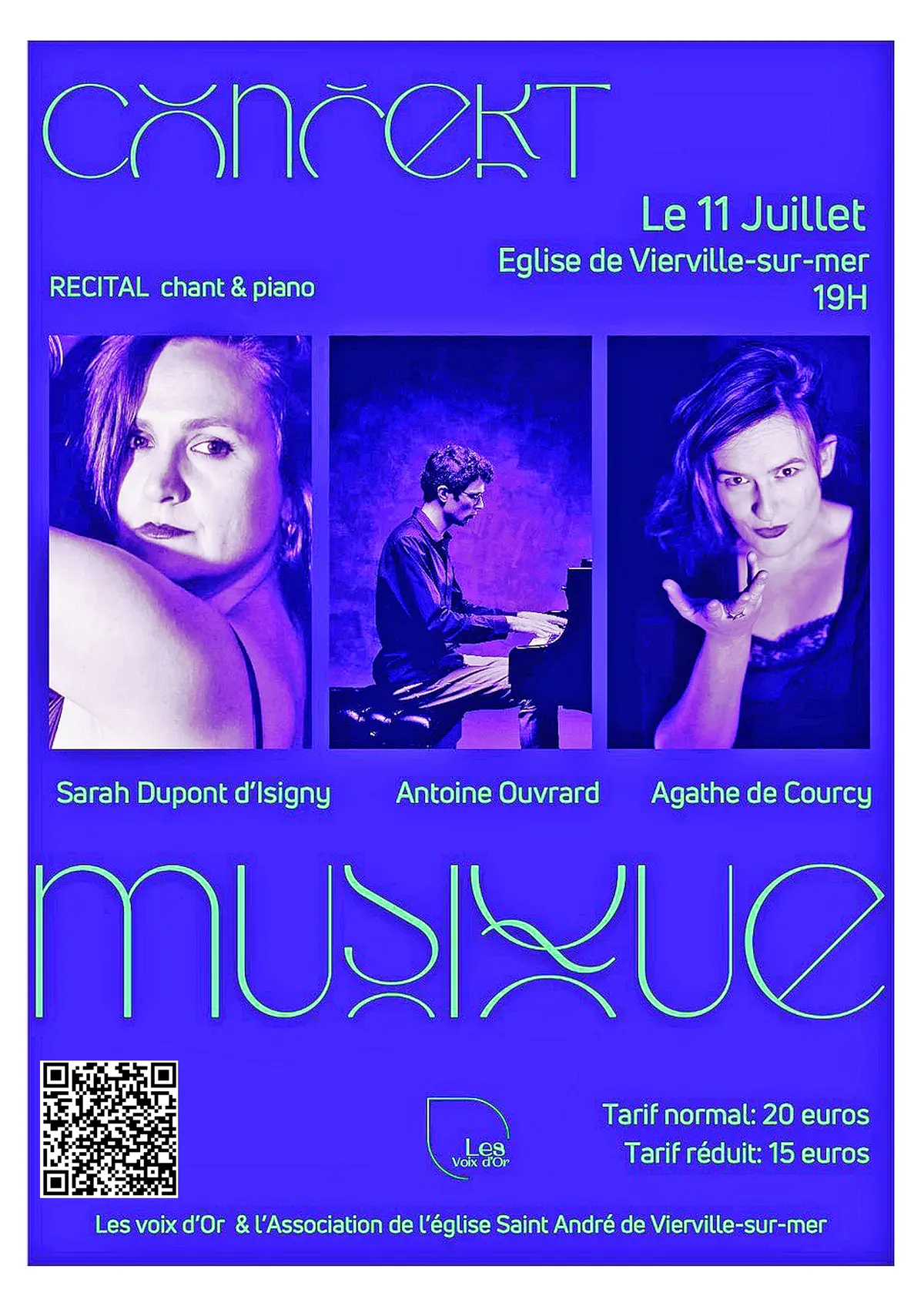 Concert lyrique chant et piano organisé par les Voix d'Or