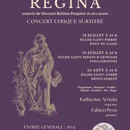 Concert lyrique : Salve Regina par Katherine Arriola et Fabien Prou