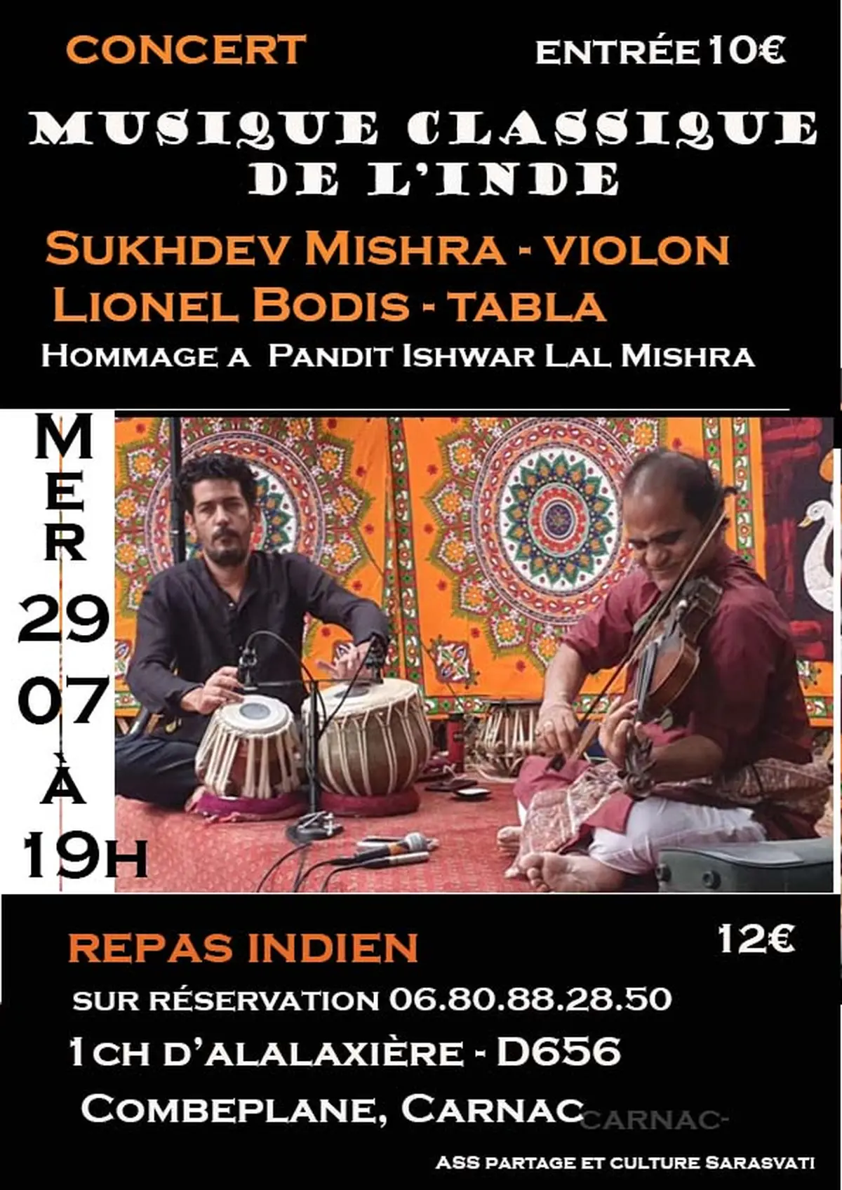 Concert- MUSIQUE CLASSIQUE DE L'INDE