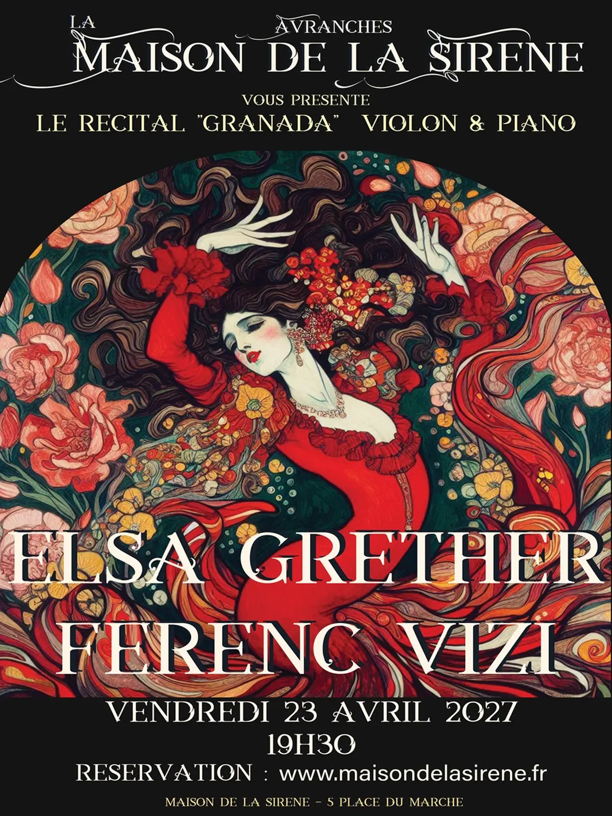 Concert musique classique > Elsa Grether et Ferenc Vizi - Granada