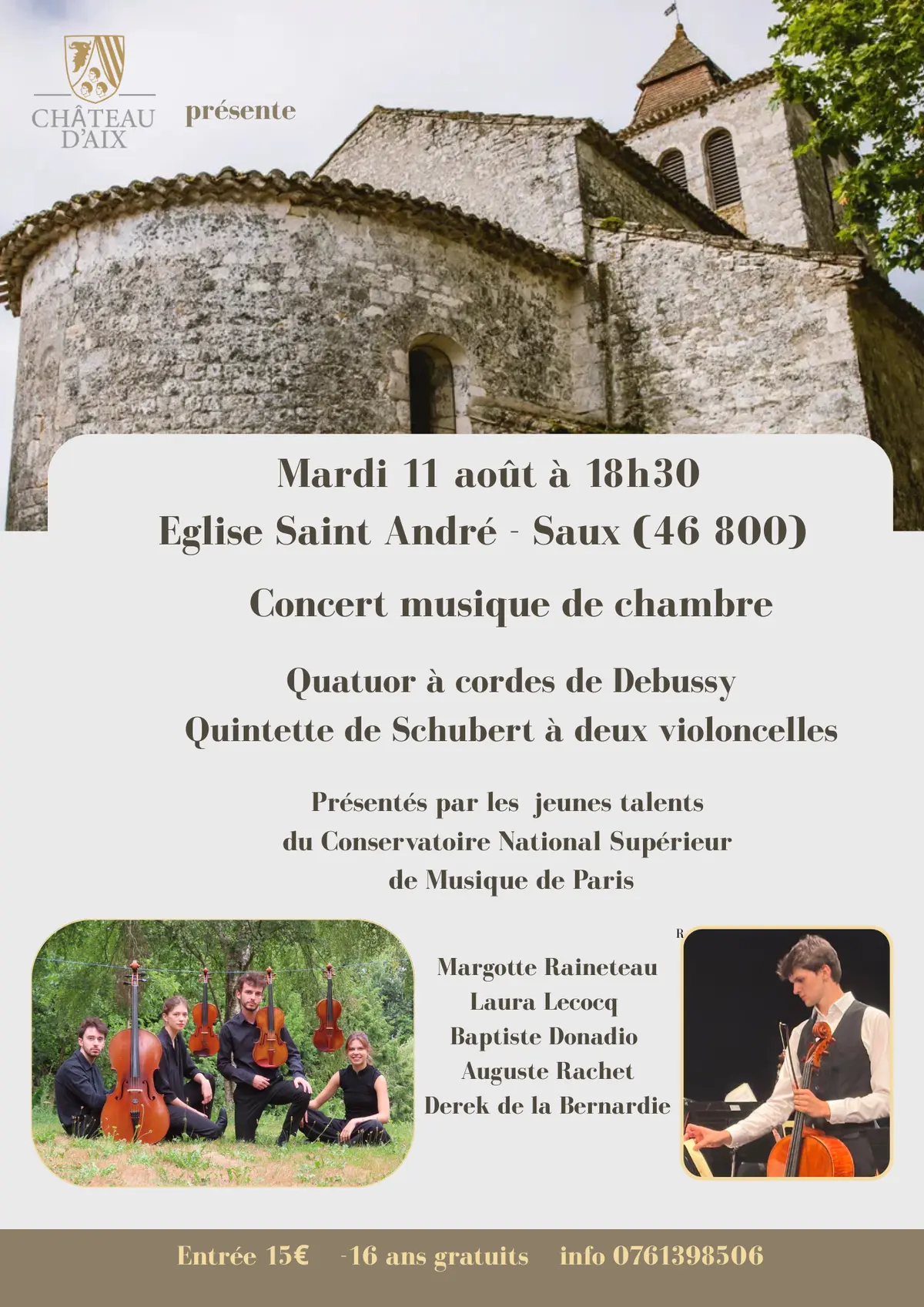 Concert musique de chambre au Château d'Aix