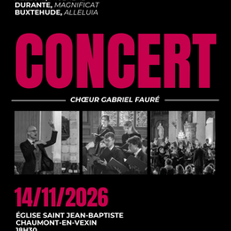 Concert musique sacrée Choeur Gabriel FAURÉ