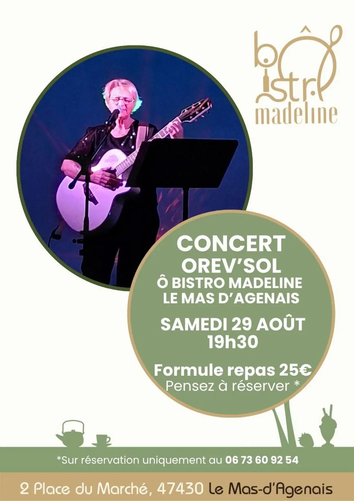 Concert Ô Bistro Madeline - Orev'Sol