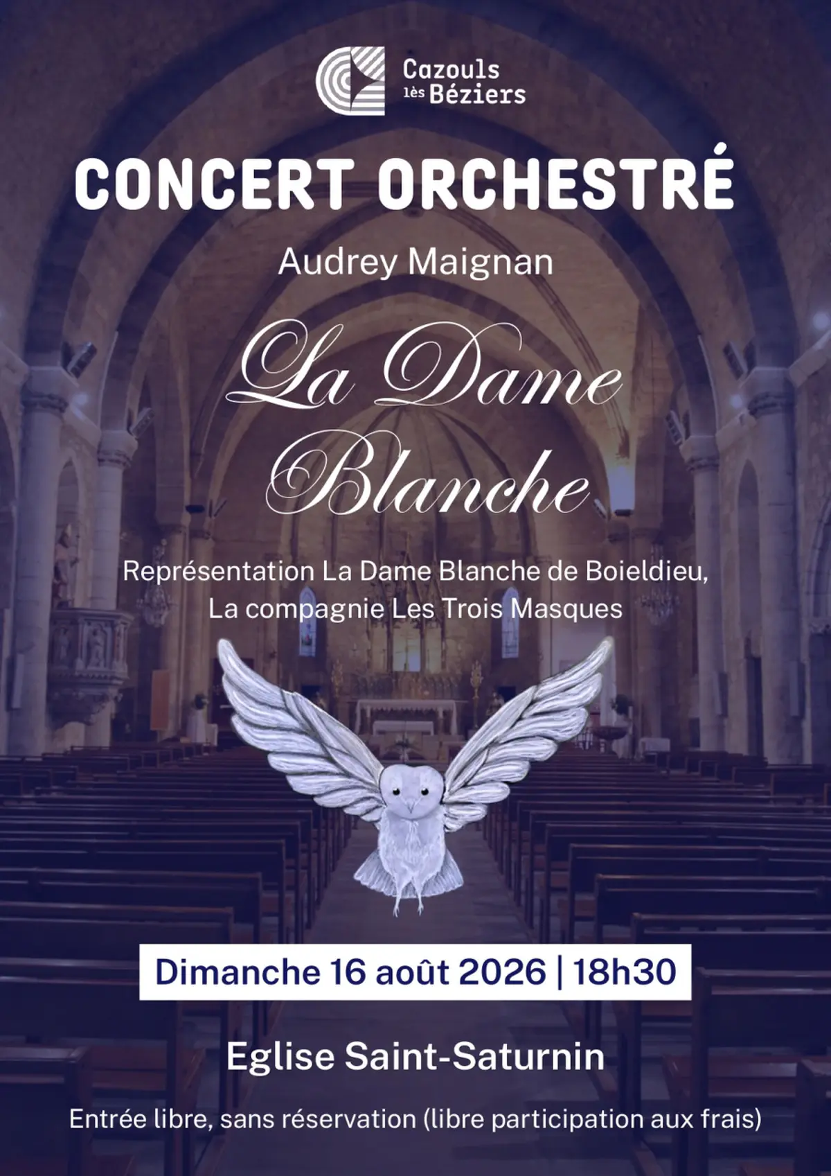 Concert Orchestré Lyrique La Dame Blanche Audrey Maignan